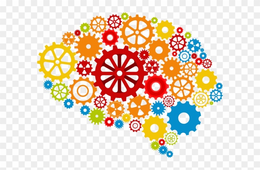 Mind Clipart Side Brain - Brain Gears Png #1332191