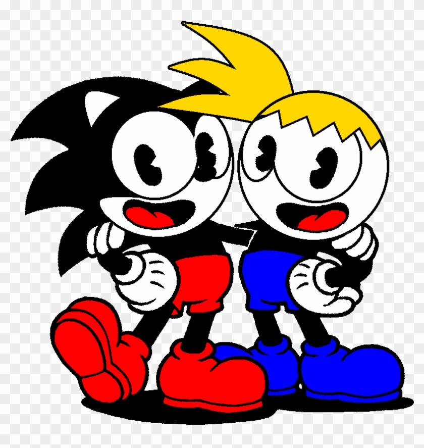 Sonic & Toon Trev No Socks Cuphead Edition - Cuphead - Game Console, Pc #1332226