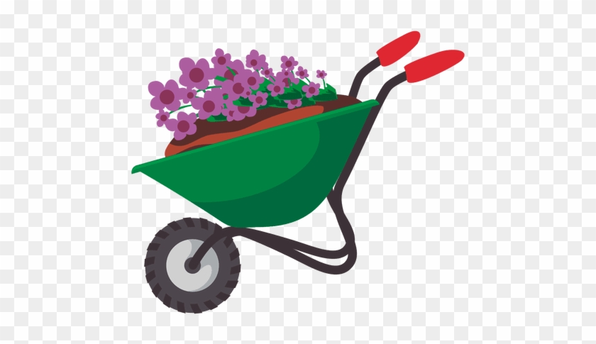 Wheelbarrow Cartoon - Gardening Tools Clipart #1332254