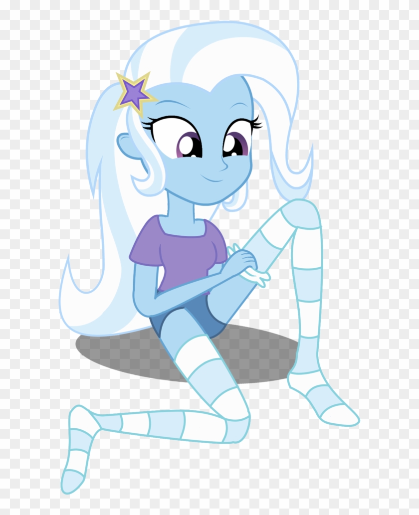 Equestria Girls Trixie Putting On Socks By Gioku - Trixie #1332268