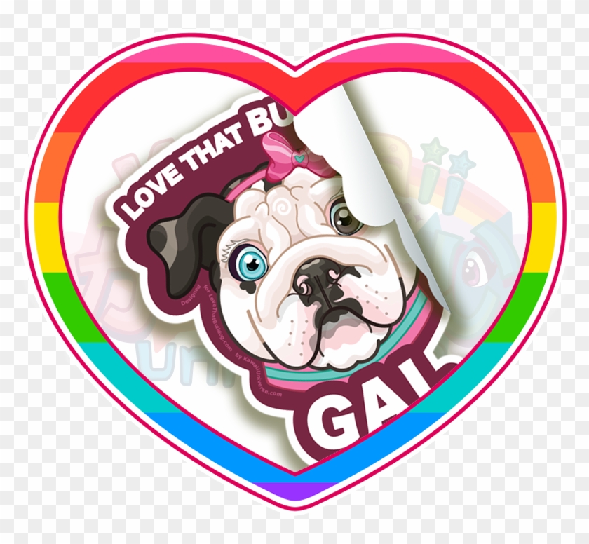 Kawaii Universe Love That Bulldog Gal Denali Sticker - Car #1332342