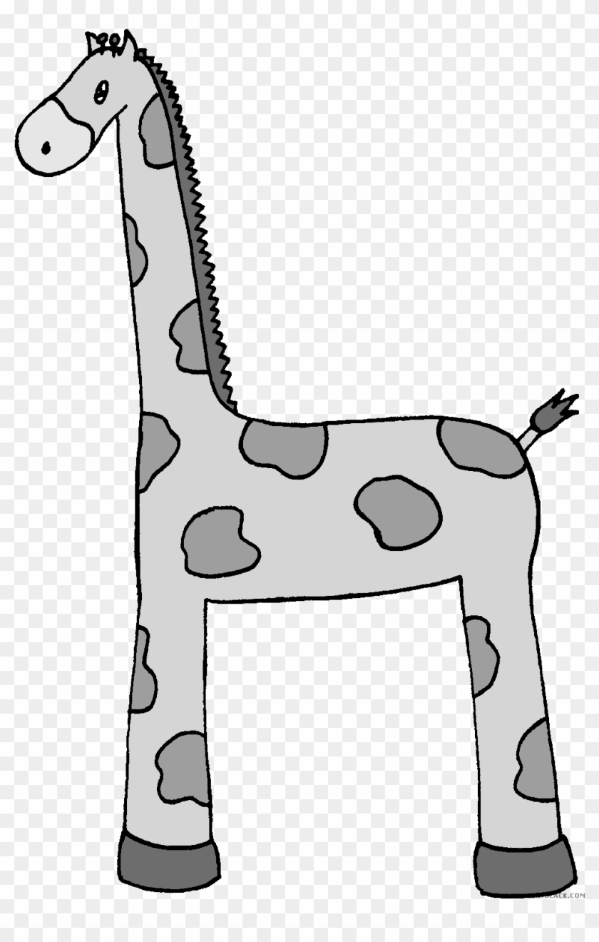 Giraffe Animal Free Black White Clipart Images Clipartblack - Giraffe #1332356