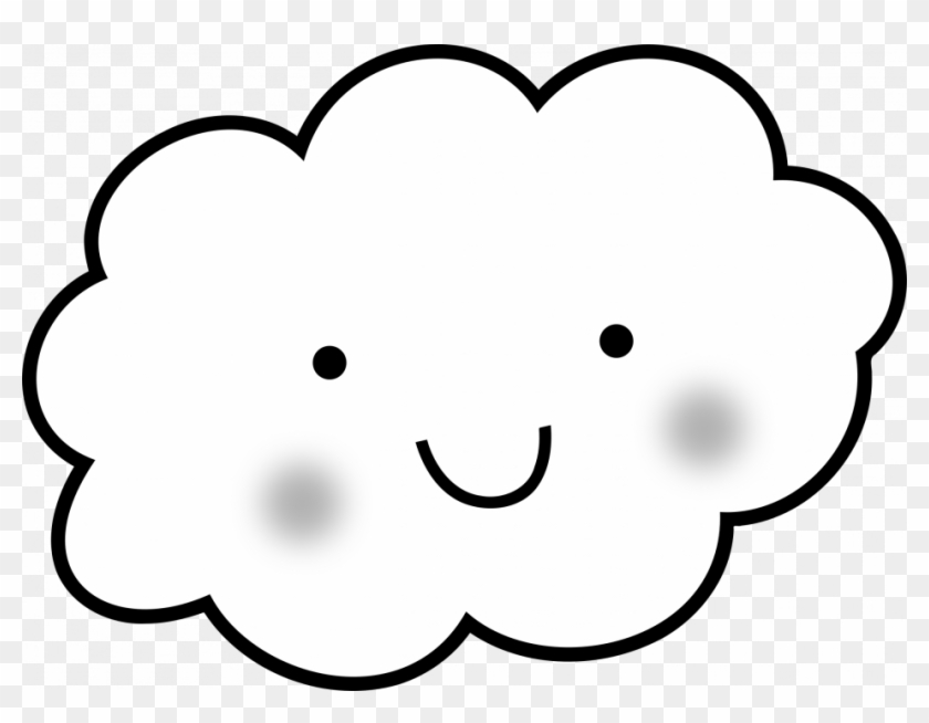 Smiling Sun Behind The Cloud Coloring Sheet Point Detail - Nube Animada Para Colorear #1332383