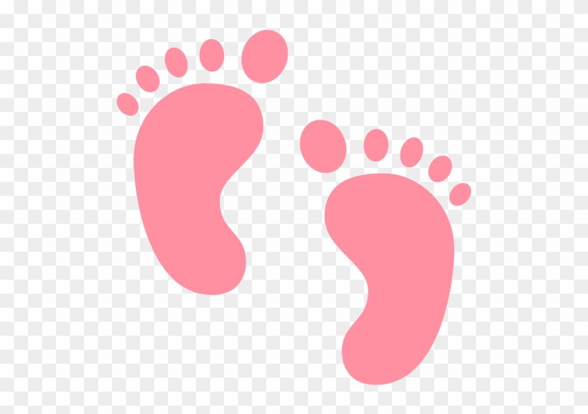 pink baby footprints