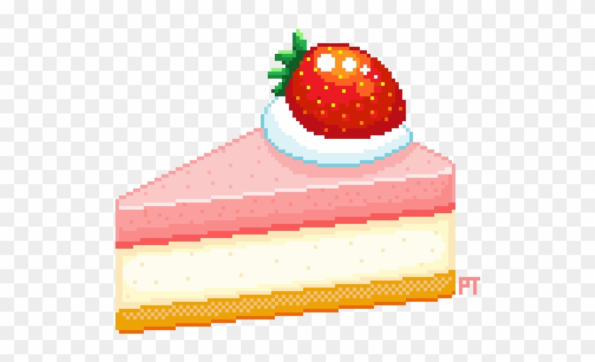 Pretty-transparents - Strawberry Cake Pixel Art #1332407