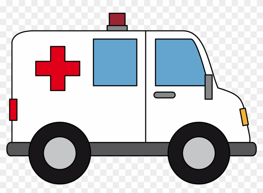 Clipart Of Hospital, - Ambulance Clipart #1332435