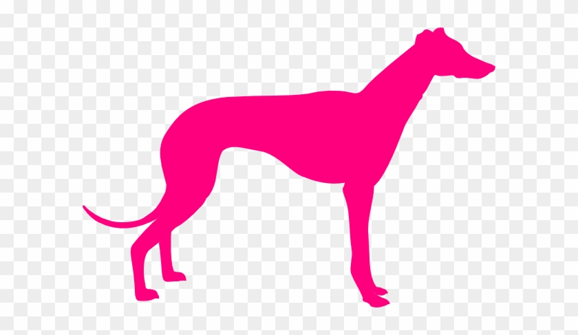 Pink Greyhound Clip Art At Clker - Greyhound Silhouette #1332447
