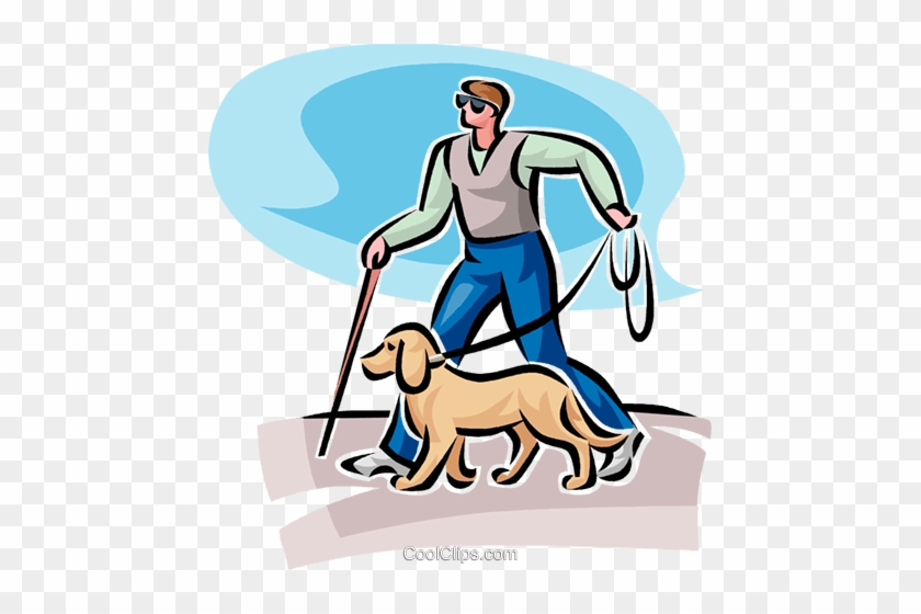 28 Collection Of Blind Clipart Png High Quality, Free - Blind Man With Dog #1332501