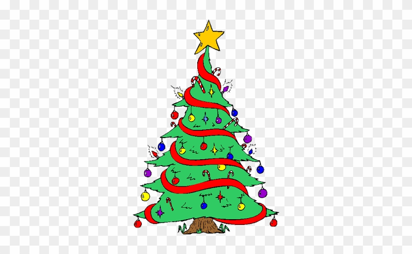 He Puts Little Presents And Sweets In The Stockings - Dibujos De Arboles De Navidad Pintados #1332539