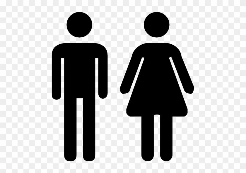 Toilet Flat Icon - Male And Female Icons #1332573