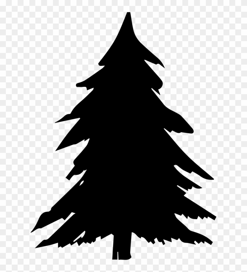 Fir Tree Clipart Pine Tree Outline - Christmas Tree Shadow - Free Transparent PNG Clipart Images ...