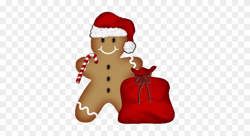 Deluxe Santa Bag Clipart- - Christmas Gingerbread Man Clip Art #1332621
