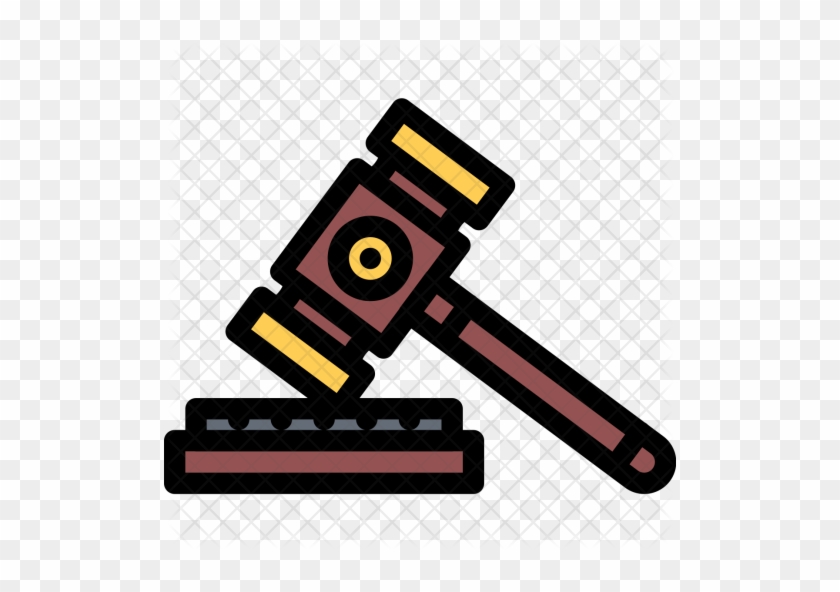 Judge, Hammer, Law, Crime, Court, Police Icon - Court #1332647