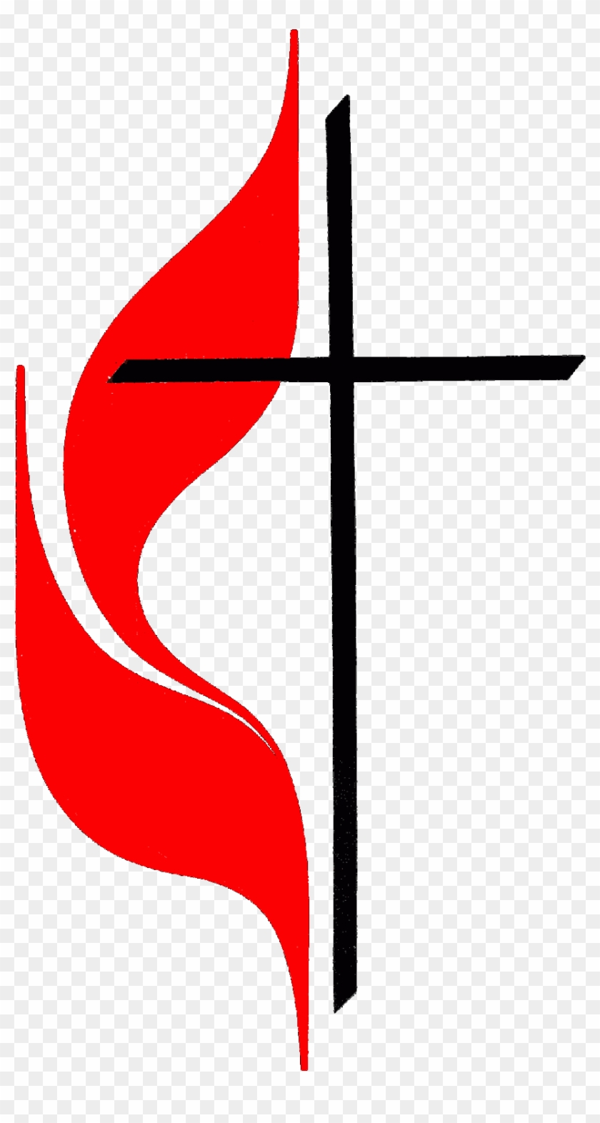 Methodist Church Cross And Flame Logo
