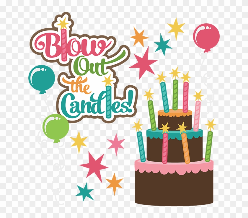 Girly Birthday Cake Clipart - Blow Out The Candles #1332793