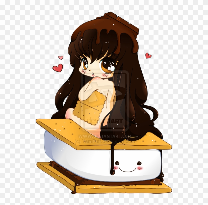 Commission By Yampuff On Deviantart - Chibi Food Girl #1332807