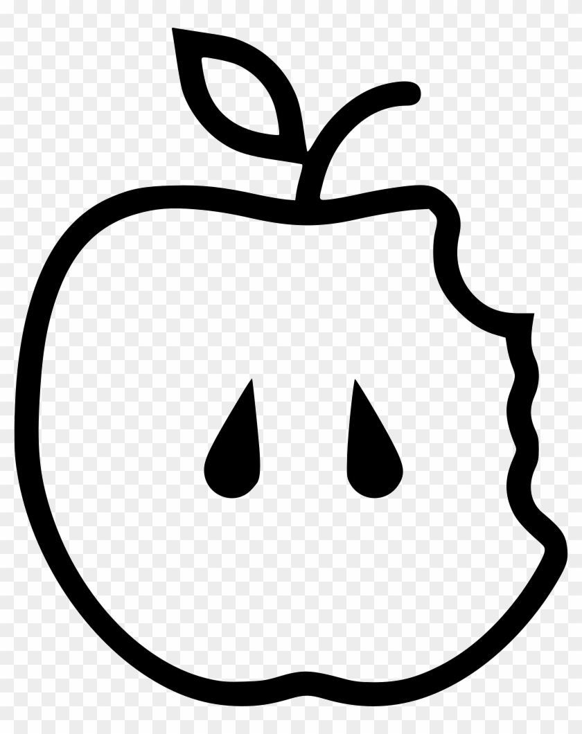 Download Bitten Apple Comments Eaten Apple Outline Free Transparent Png Clipart Images Download