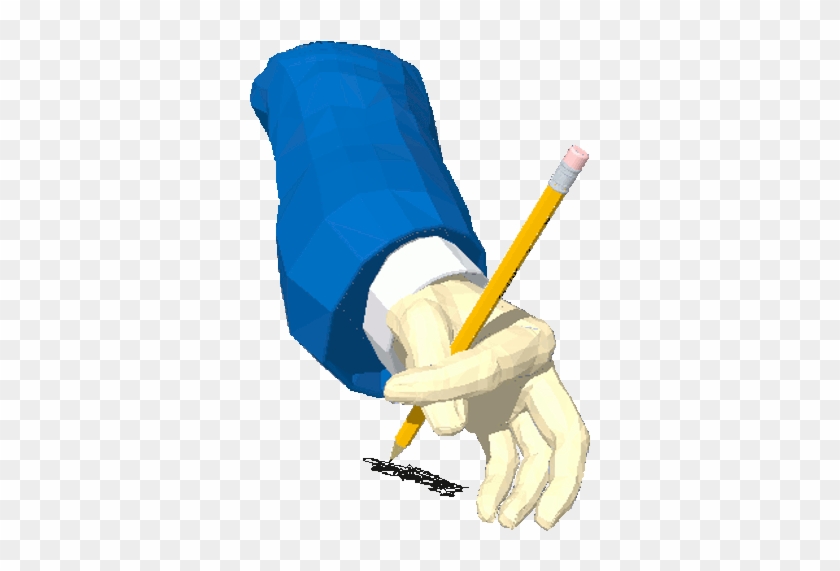 Hand Pencil Sticker By Badblueprints For Ios & Android - Hand Writing Animated Gif #1332838