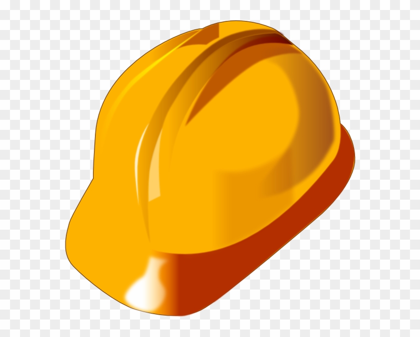 Yellow Clip Art At Clker - Casco De Trabajador Png #1332934