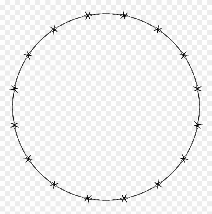 Barb Wire Clipart Circle - Barbed Wire Circle Png #1332945