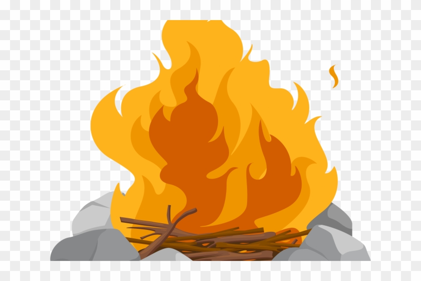 Camp Fire Clipart - Campfire Vector #1333023