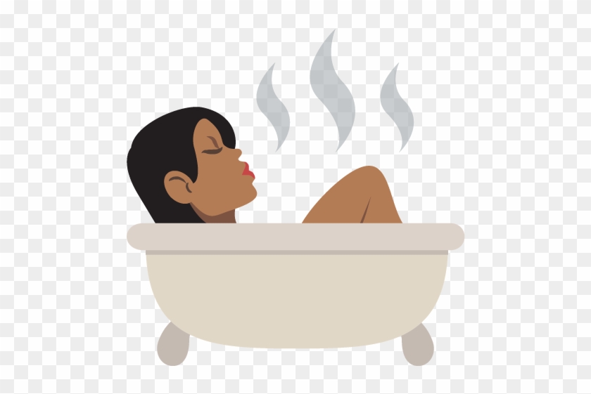 Bath Tone 4 Emoji Emoticon Vector Icon - Bathing Vector Png #1333145