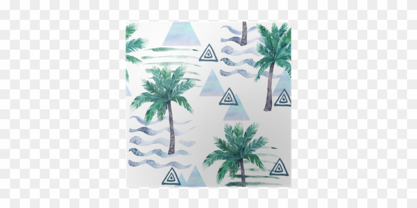 Póster Acuarela De Patrones Sin Fisuras - Arembepe #1333231