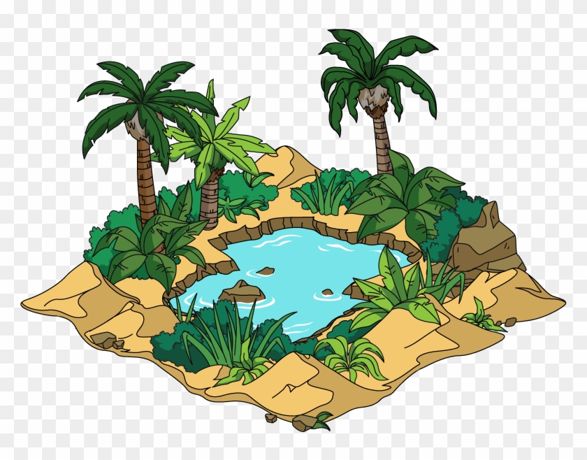 Desert Oasis Drawing - Oasis Desert Drawing #1333252