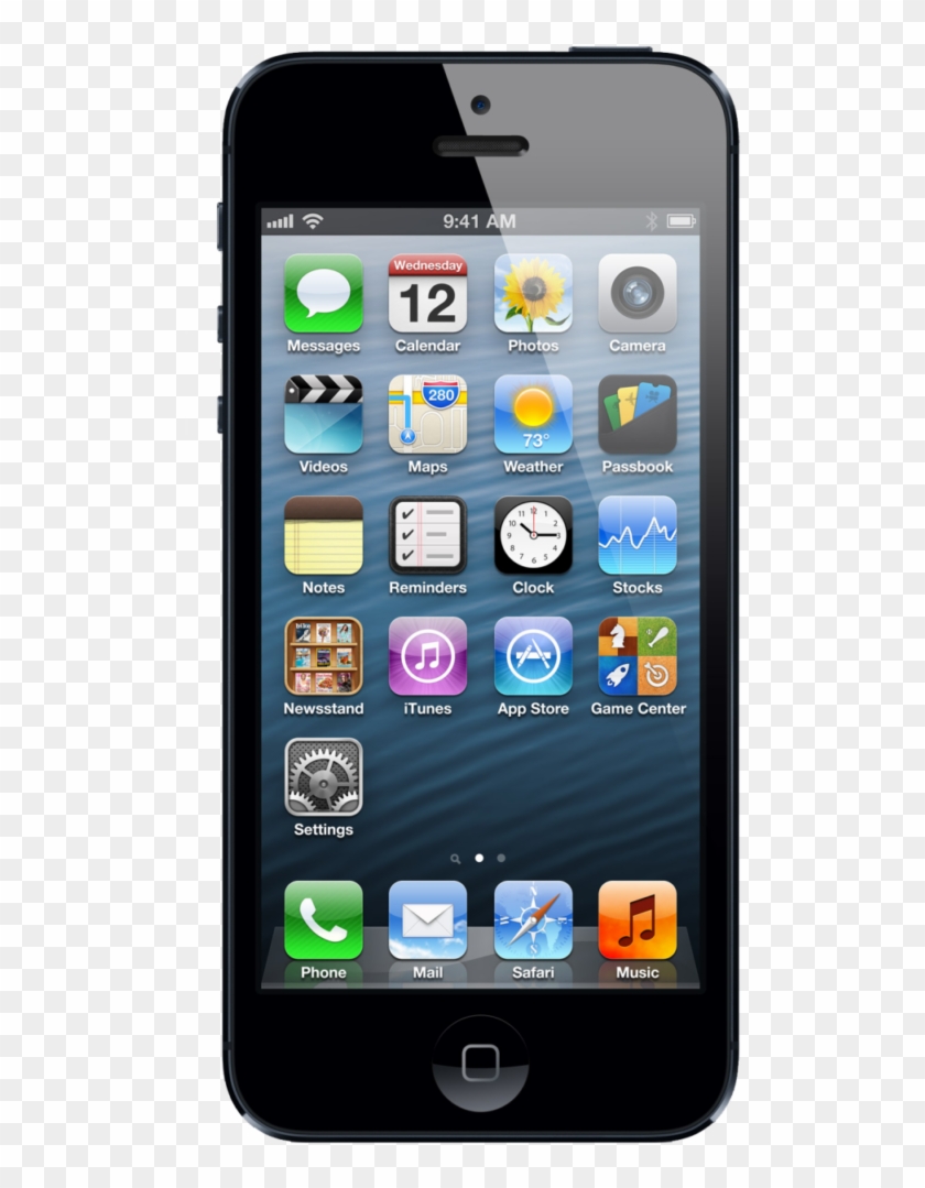 1503496384iphone Png Mobile Clipart Iphone - Iphone 5 Front Screen #1333331