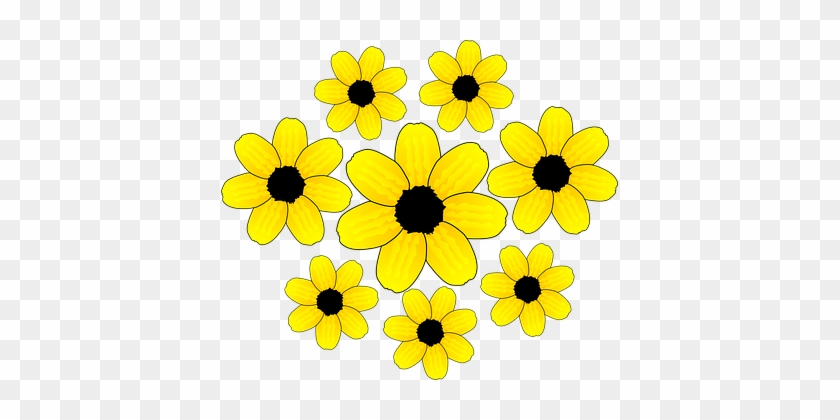 Sunflowers, Flowers, Blossom, Bloom - Small Flowers Clip Art #1333381