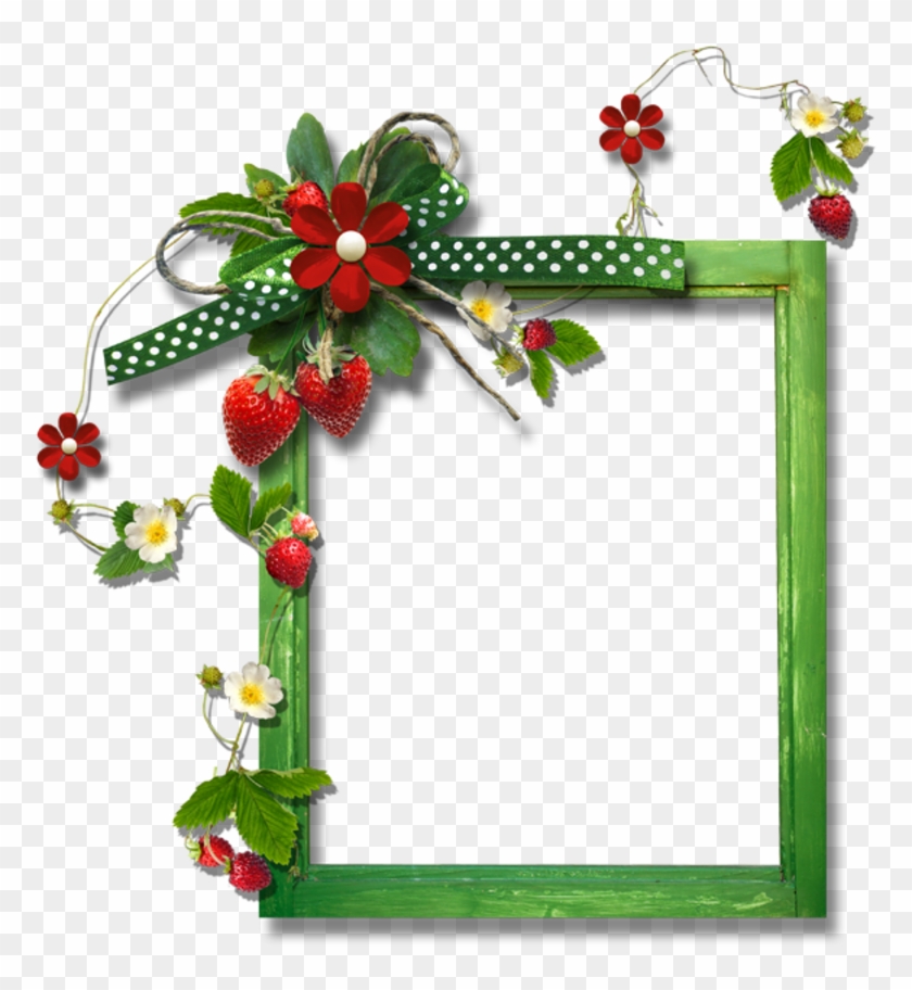 Strawberries And Green Frame - Strawberries And Green Frame #1333452