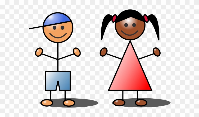 Kids Stick Figures Clip Art At Clker Vector Clip Art - Stick Kids Clip Art #1333461