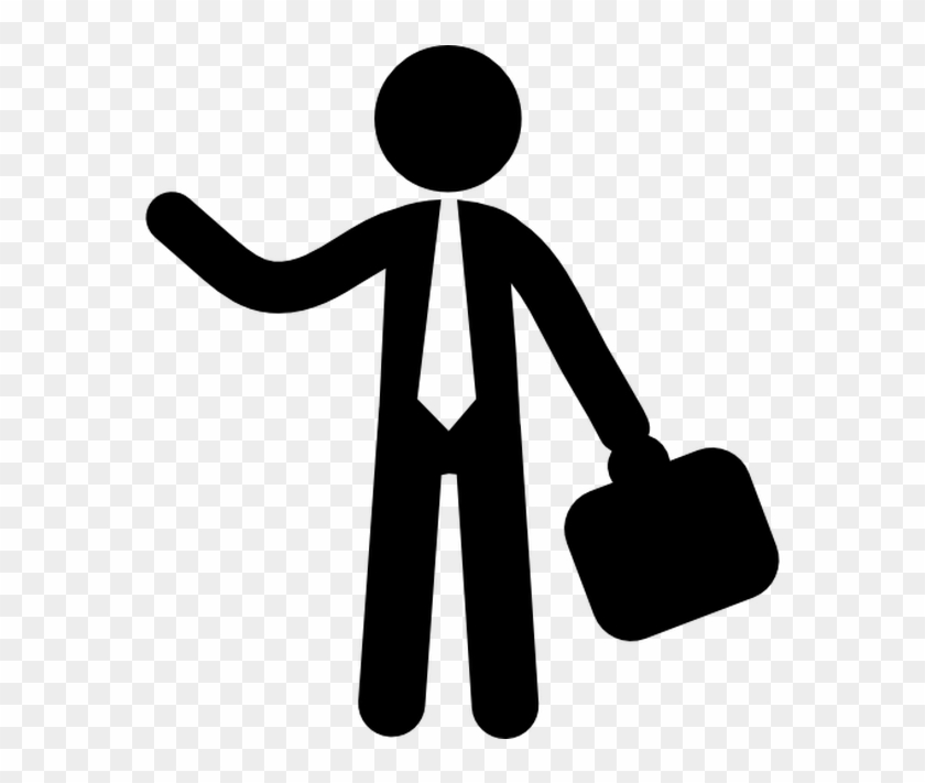 Businessperson Franchising Computer Icons Clip Art - Stick Figure Business Man #1333469