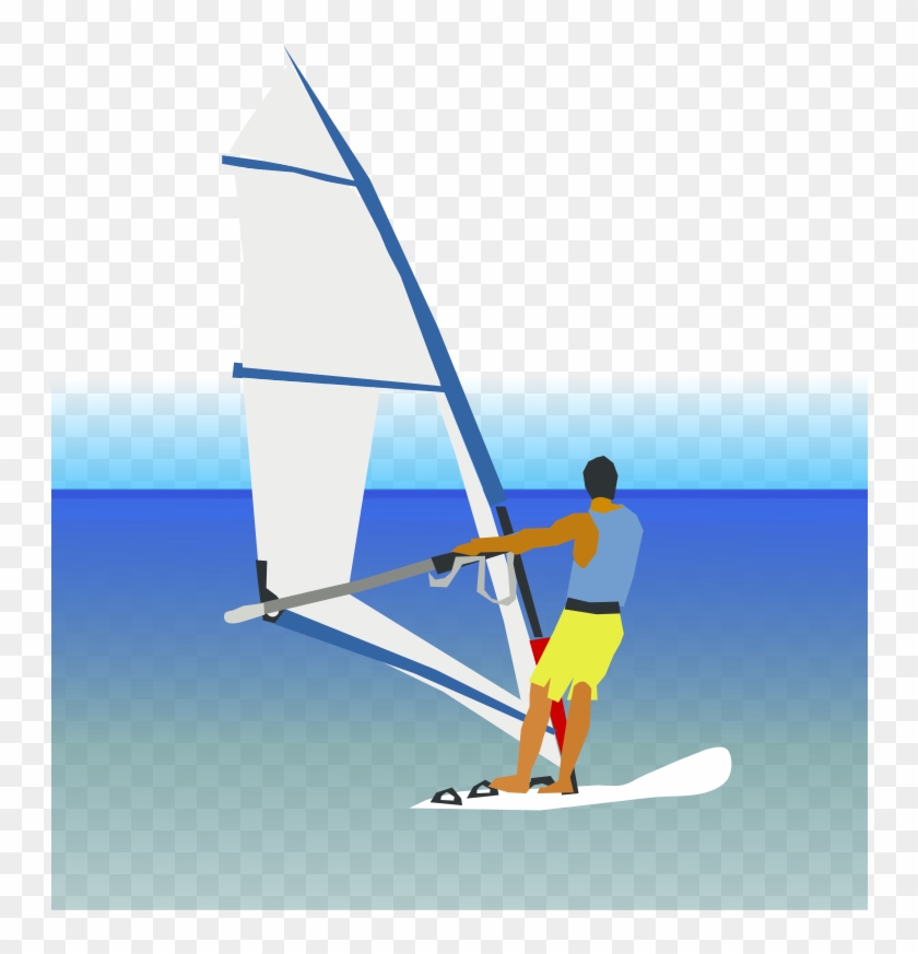 Sailing Sport Clipart - Wind Surfing Clipart #1333573