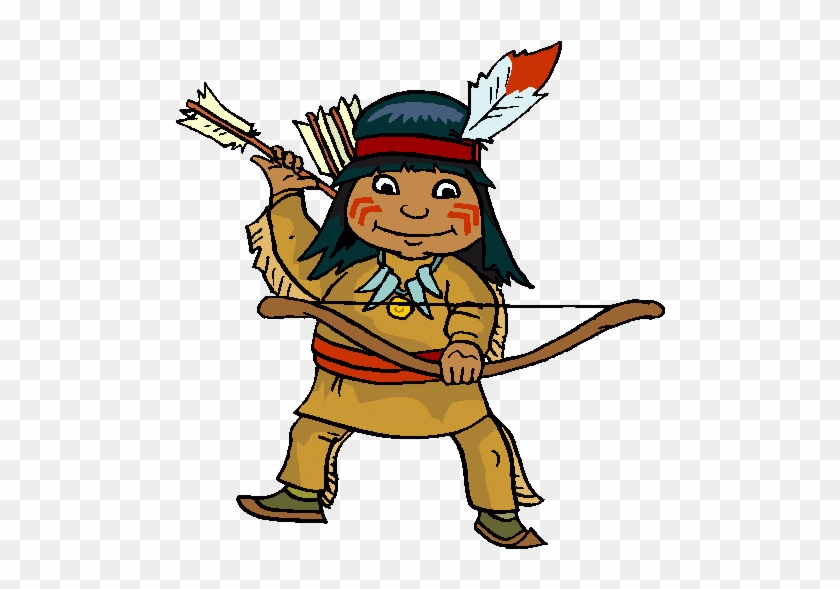 Native American With Bow And Arrow - Cartoon Image Of Indian - Free  Transparent PNG Clipart Images Download