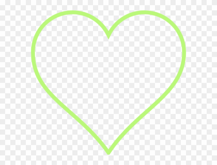 Green Love Heart Outline #1333756