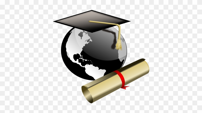 Globe With Grad Cap - Alumni Clip Art #1333847