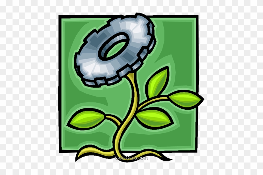 Pflanze, Industrie Und Natur Im Widerspruch Vektor - Pflanze, Industrie Und Natur Im Widerspruch Vektor #1333958