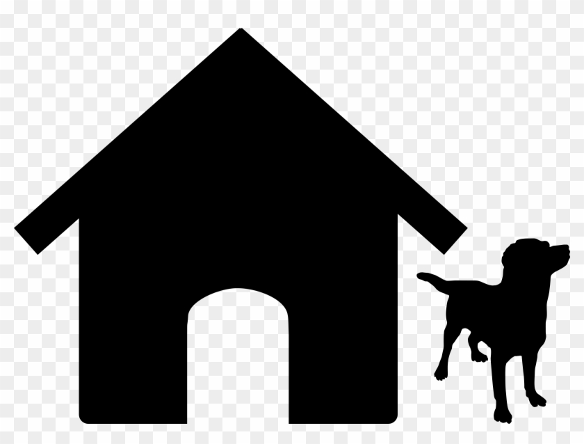 Haunted House Clipart Black And White Panda Free - Dog House Png #1333983