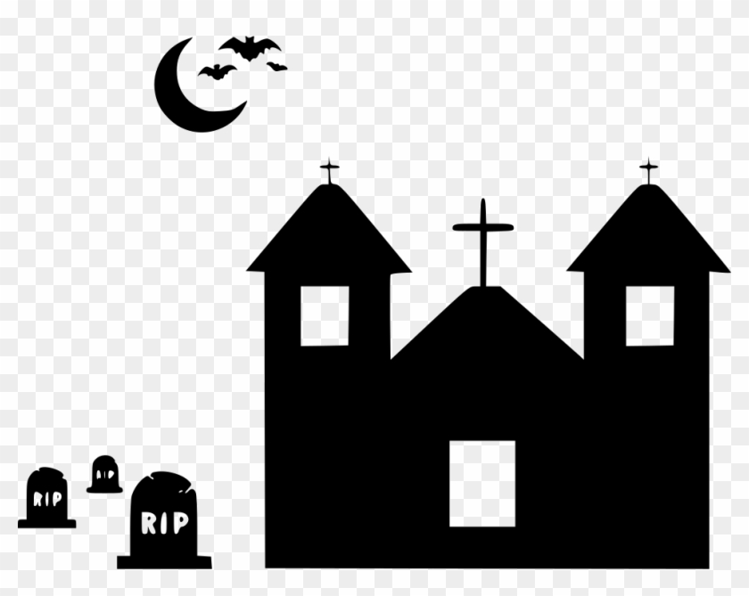Graveyard Grave Haunted Home House Mansion Scary Spooky - House #1333987