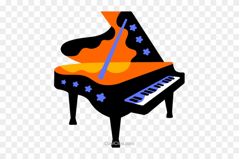 Grand Piano Royalty Free Vector Clip Art Illustration - Fortepiano #1333996