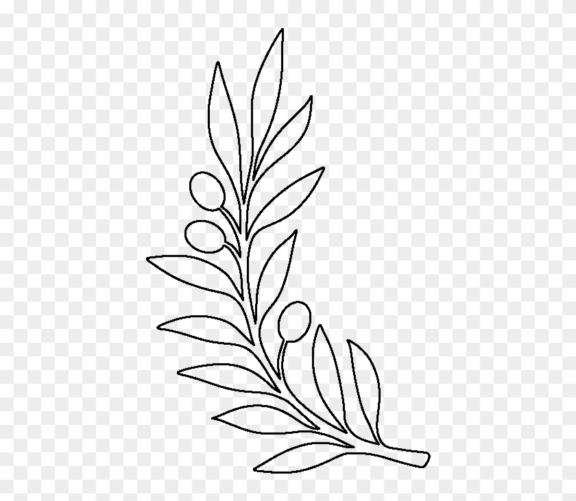 Olive Clipart Outline - Olive Branch Coloring Page #1334010