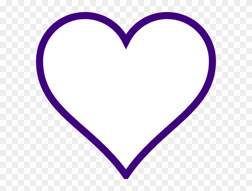 Purple Heart Outline Clipart - Clip Art #1334107