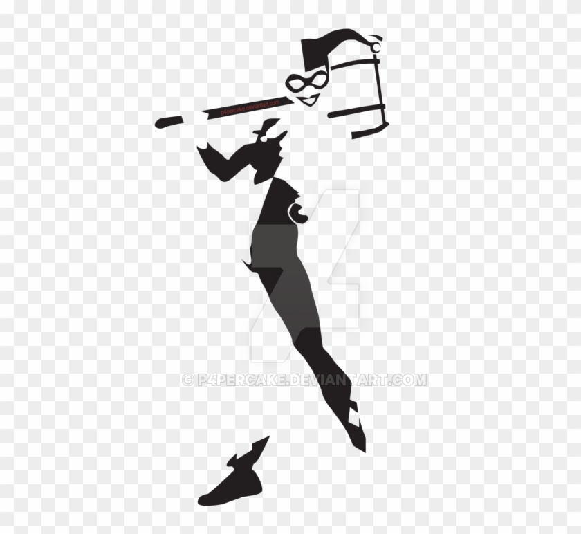 Harley Quinn Clipart Silhouette - Stencil #1334118