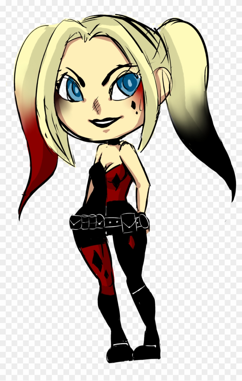 Drawn Harley Quinn Chibi - Drawing #1334159