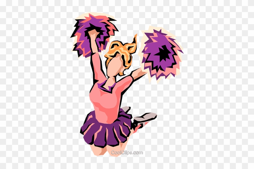 Cheerleader Royalty Free Vector Clip Art Illustration - Cheerleader Royalty Free Vector Clip Art Illustration #1334163