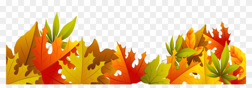 Fall Leaves And Pumpkins Border Png Download - Fall Leaves Clipart #1334224
