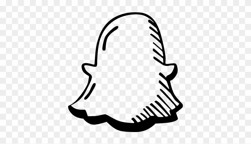 Ghost Draw Logo Vector - Snapchat Draw Logo Png #1334387