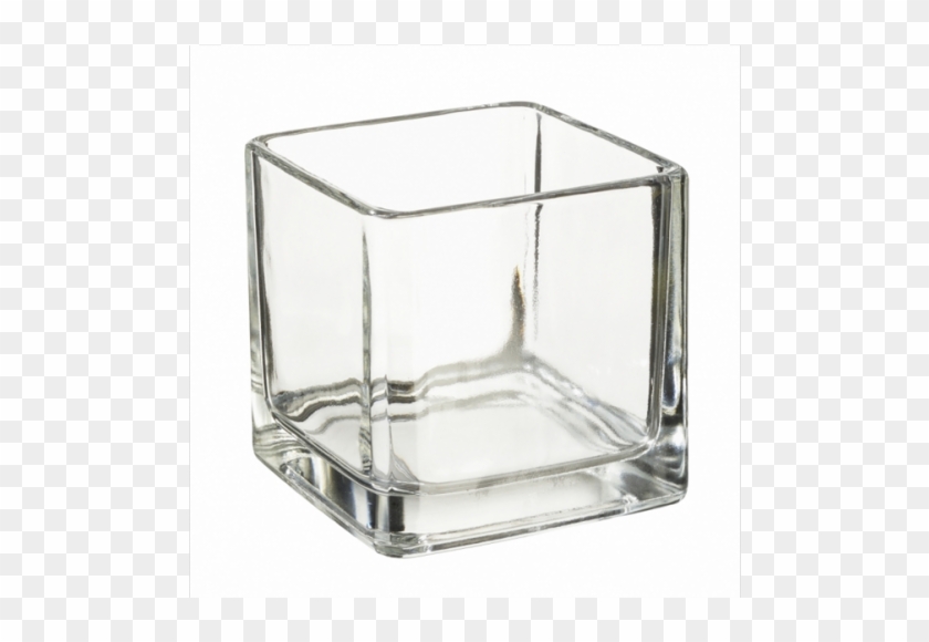 Windlicht / Teelichtglas Aquarium Eckig 8x8x8cm - Photophore Carré #1334418