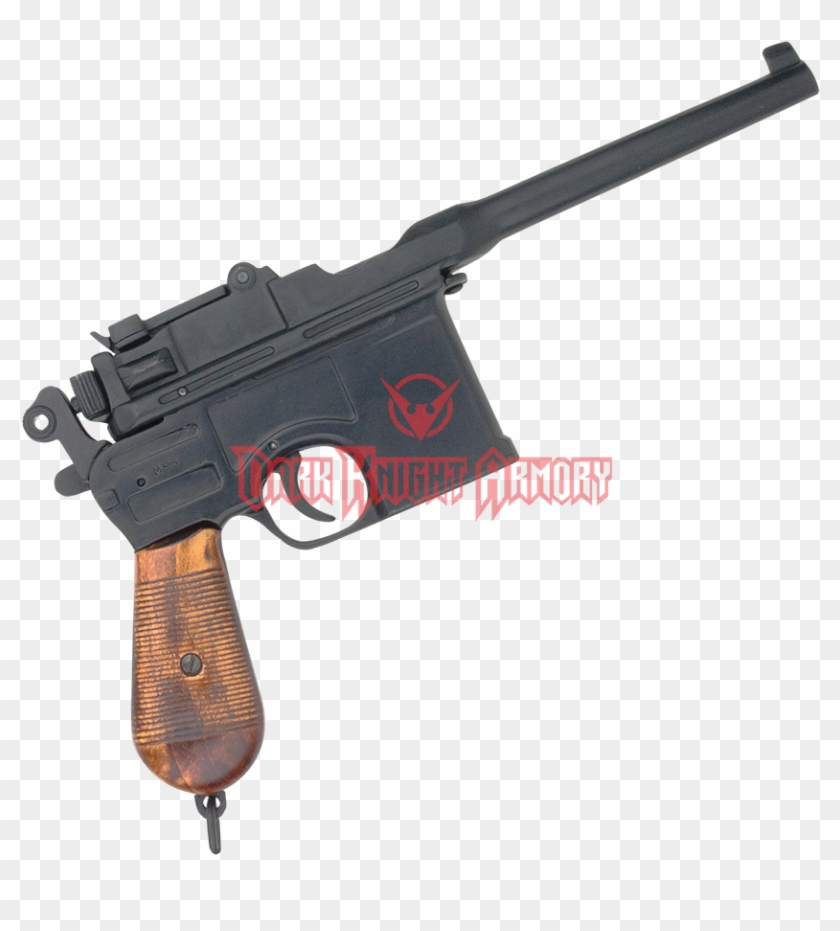 Black World War Ii Mauser Automatic Pistol - Pistole Mauser 1898 - Dekorační Replika #1334672